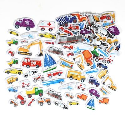 Ready2Learn Foam Transport Stickers, Multicolored, 168/Pack (CE-10096)