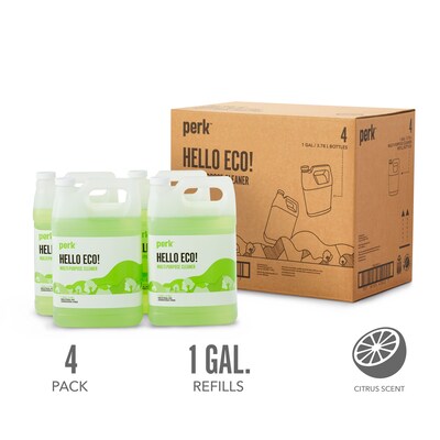Perk Eco All Purpose Cleaner Refills, Ready To Use, 1 Gallon, 4/Carton (PK641001-ACT)