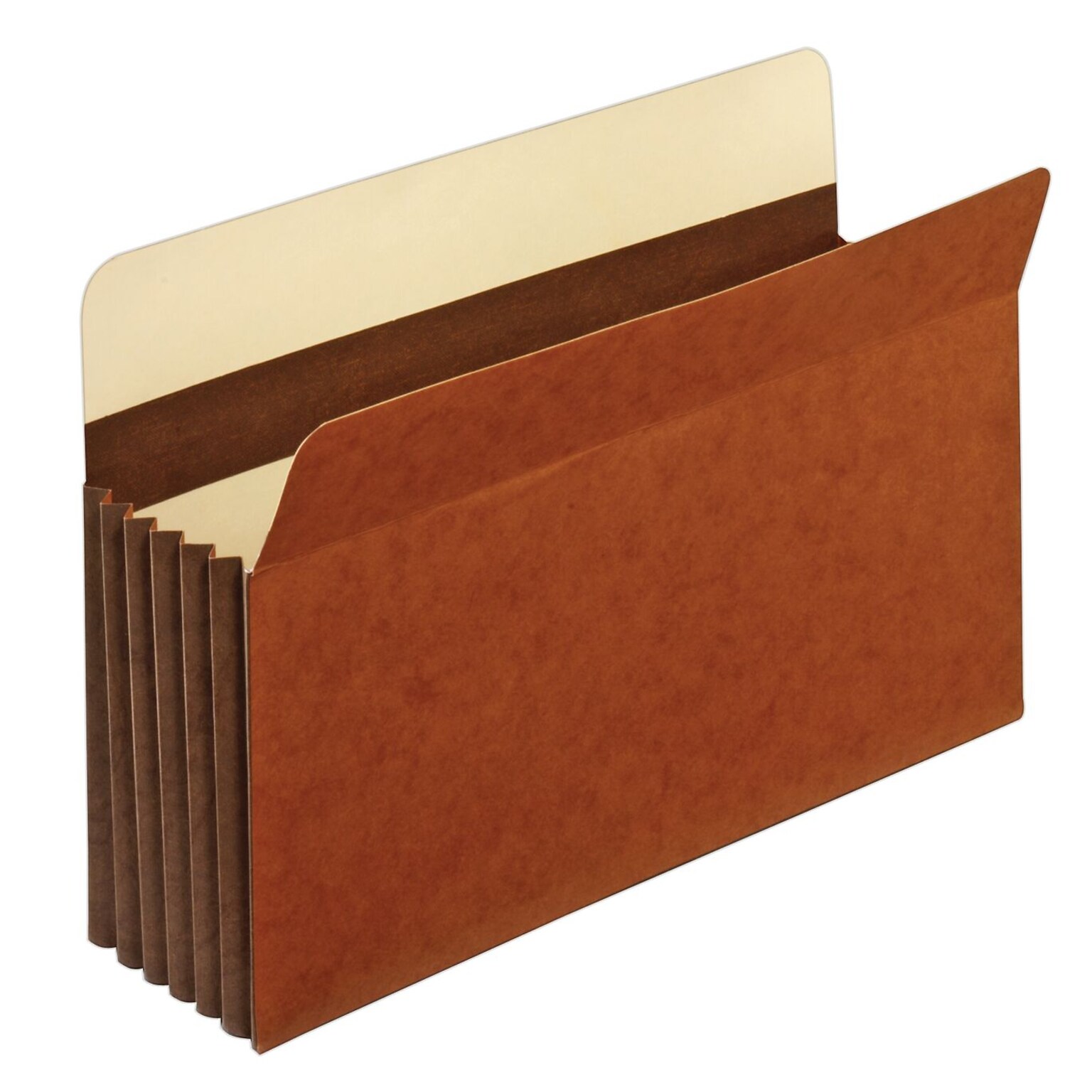 Staples Heavy-Duty Reinforced File Pocket, 5.25 Expansion, Legal Size, Brown, 10/Box (ST704401)