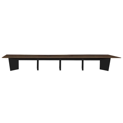 Regency Array 240"W x 48"D Conference Table with Grommet, Neo Walnut/Black (ACT24048NWBK)