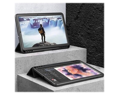 SaharaCase Heavy Duty Folio Case for Samsung Galaxy Tab S6 Lite (2020/2022), Black (TB00256)