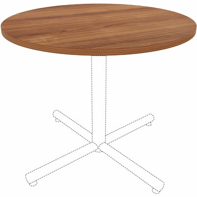 Lorell Essentials Series 36” 1” Thickness Round Table Top, Laminate, Walnut (LLR69960)
