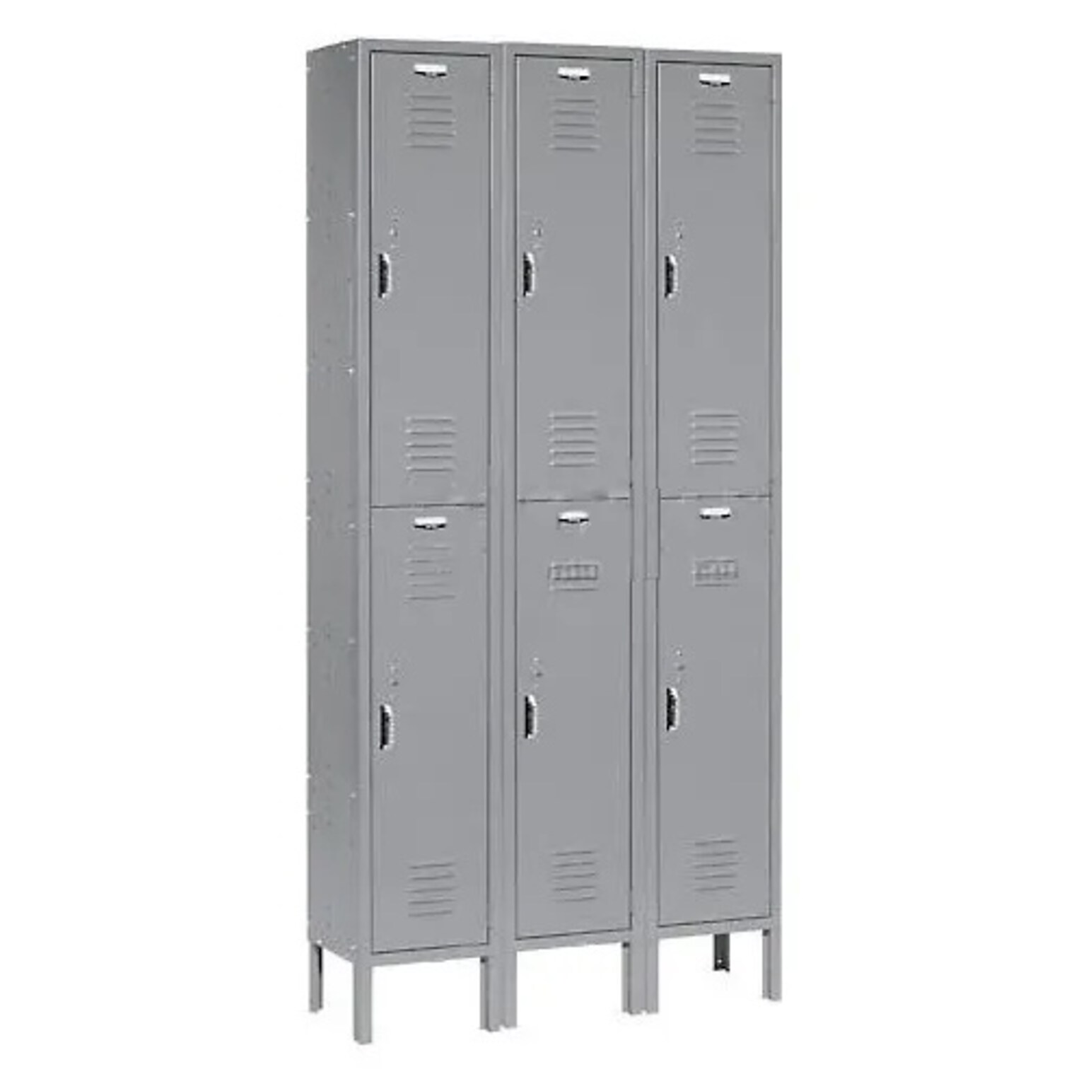 Global Industrial Paramount 2-Tier 6-Door Locker, 36W x 18D x 78H, Gray (652179GY)