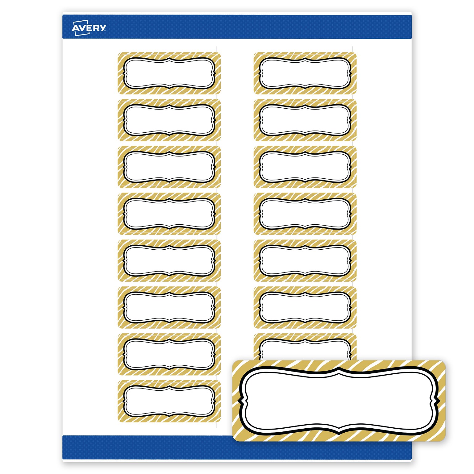 Avery Rectangle Laser/Inkjet Multipurpose Labels, 1 x 2-5/8, White, 160/Pack (19479370991)