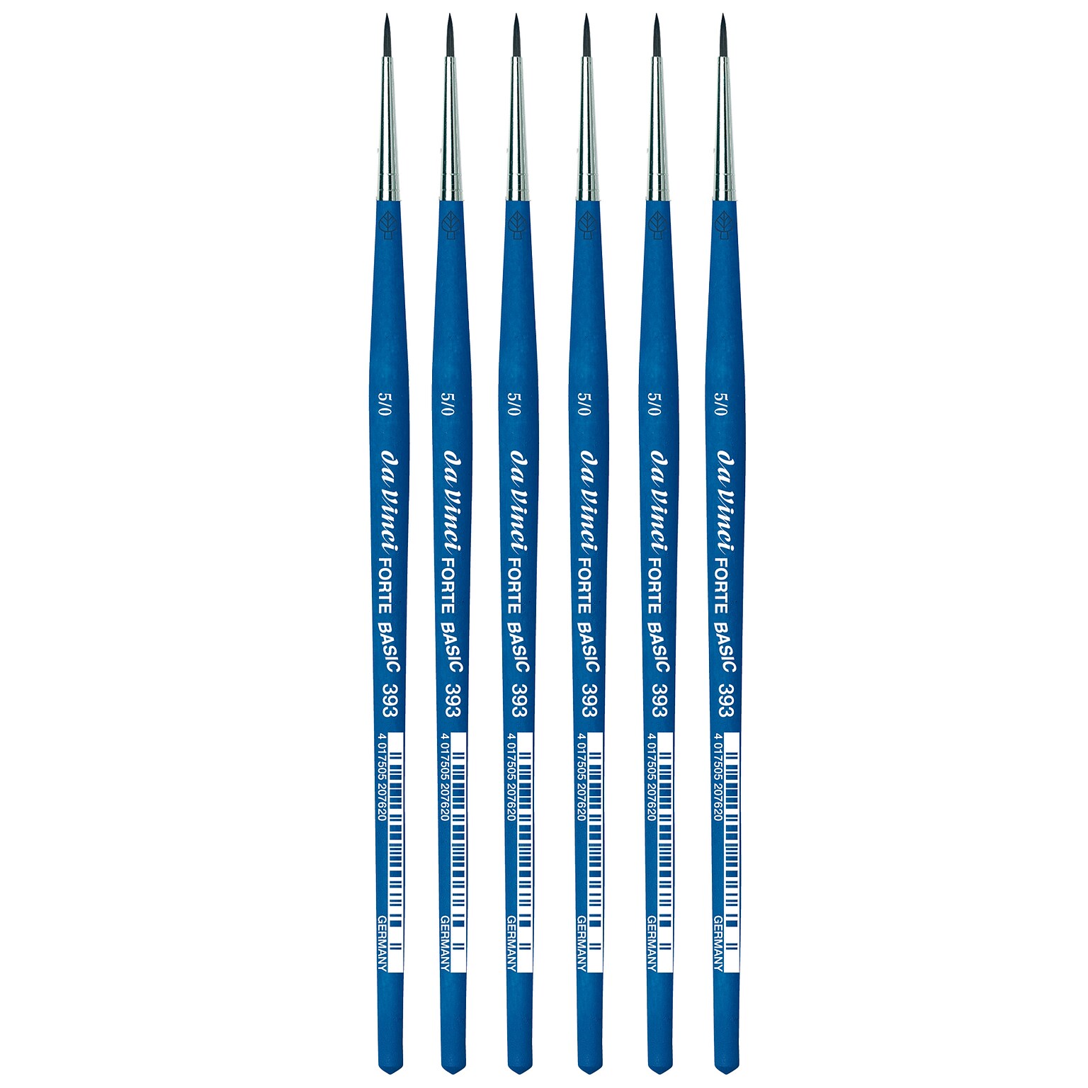 da Vinci FORTE BASIC Acrylic Synthetic Student Round Brush, 6 /Pack (DVXVA393N5-6)