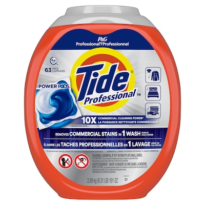 Tide Professional HE Laundry Detergent Capsule, 101 Oz., 63 Capsules/Pack (14053)