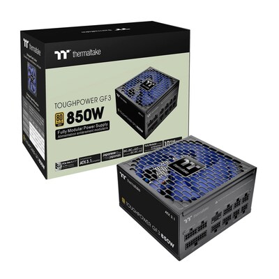 Thermaltake Toughpower GF3 850W ATX 3.1 80 PLUS Gold ATX Power Supply, Black (PS-TPD-0850FNFAGU-4)