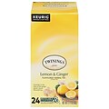 Twinings of London Lemon & Ginger Herbal Tea, Keurig K-Cup Pods, 24/Box (F11019)