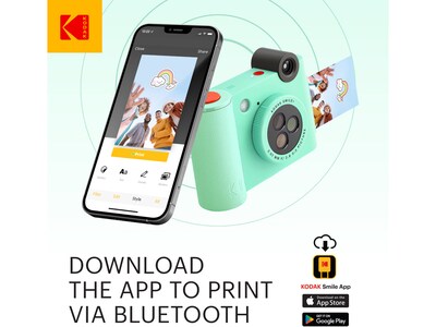 Kodak Smile+ 5 Megapixels Digital Instant Print Camera, Green (RODSMPCAMGN)