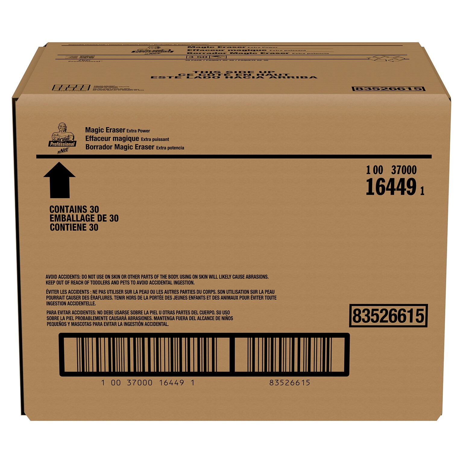 Mr. Clean Professional Magic Eraser Extra Power Disposable Cleaning Pads, 30/Carton (16449)
