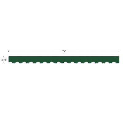 Teacher Created Resources Border Trim, 2.19" x 2.92', Pine Green Scalloped, 12/Pack, 6 Packs/Bundle (TCR9239-6)