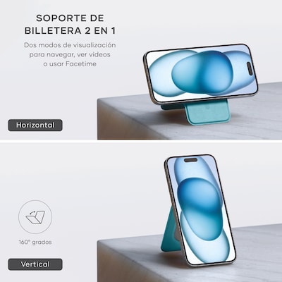 Magnetic Wallet Stand, Magsafe Compatible (Light Blue)