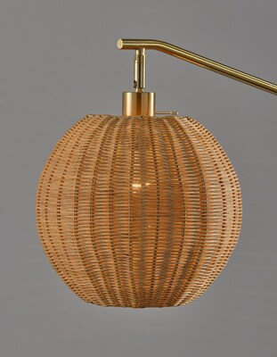 Adesso Maeve 60" Antique Brass Floor Lamp with Round Shade (9407-21)