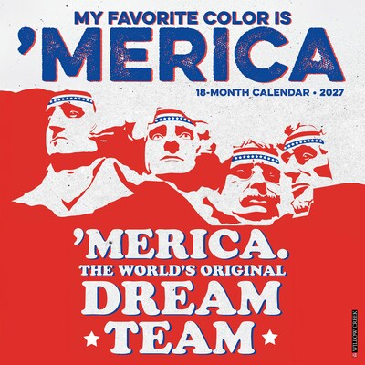 2027 Willow Creek My Favorite Color is Merica 12 x 12 Monthly Wall Calendar, Assorted Colors (61398)