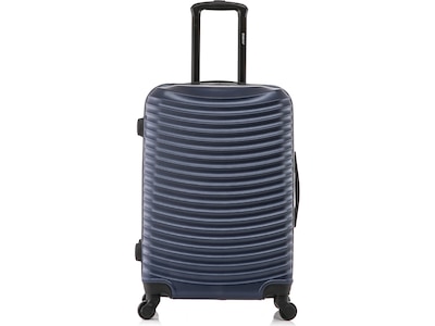 DUKAP ADLY Polycarbonate/ABS Medium Suitcase, Navy Blue (DKADL00M-BLU)