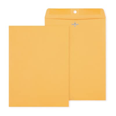 Staples Clasp Close Kraft Catalog Envelopes, 9L x 12H, Brown, 250/Box (487493/17242)