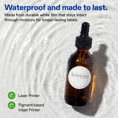Avery Round Laser/Inkjet Multipurpose Labels, White, 108 Labels/Sheet, 50 Sheets/Pack (19479311241)