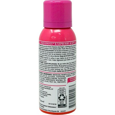 Skintimate Raspberry Rain Moisturizing Shave Gel, 2.75 oz Travel Size Bottle, 4 Bottles/Bag, 12 Bags/Carton
