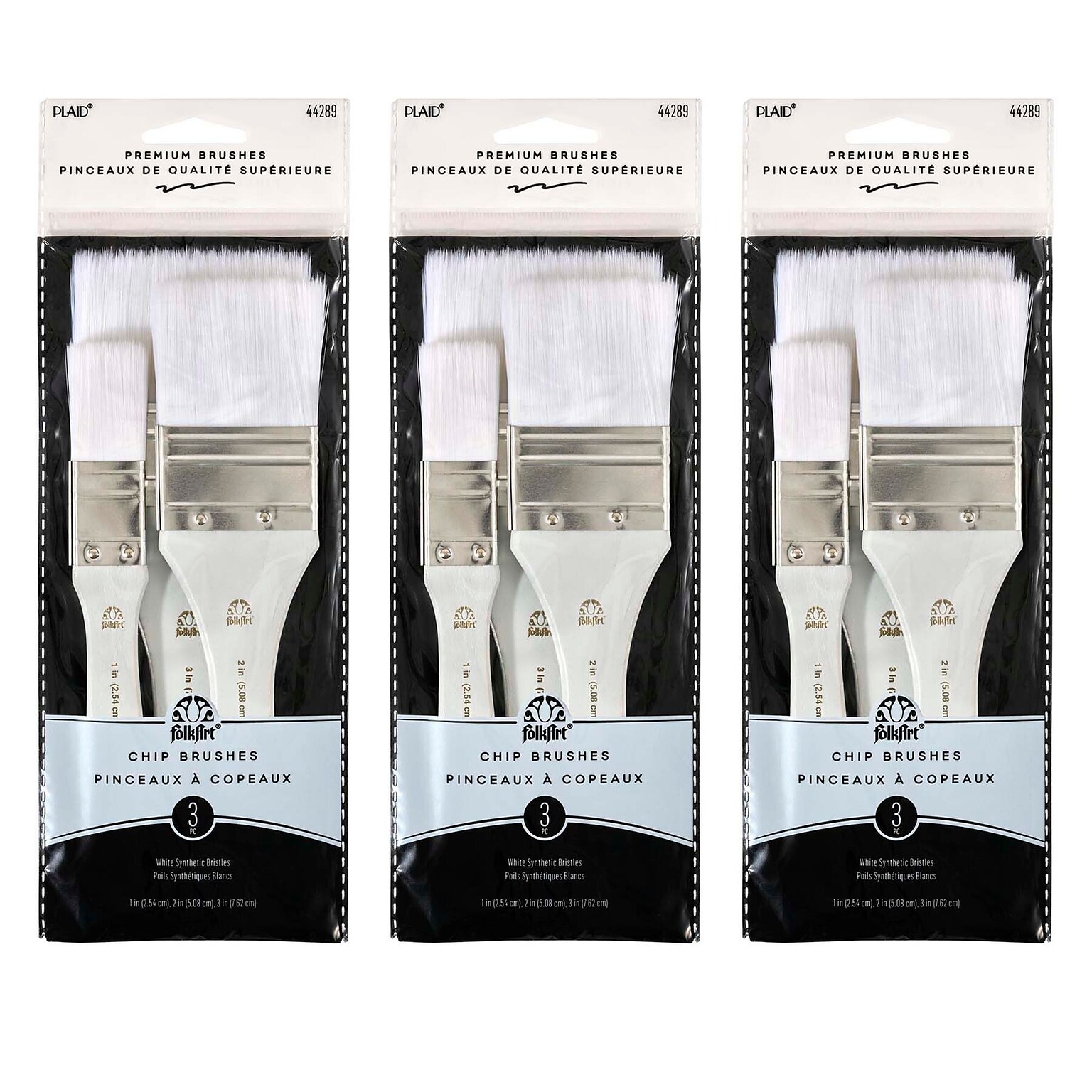 FolkArt White Nylon Chip Set, 3/Pack, 3 Packs/Bundle (FLK44289-3)