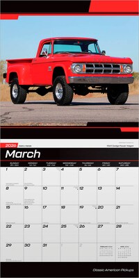 2026 BrownTrout Classic American Pickups 12" x 12" Monthly Wall Calendar (9798330701353)