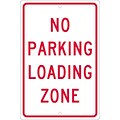 National Marker Reflective No Parking Loading Zone Parking Sign, 18 x 12, Aluminum (TM14H)