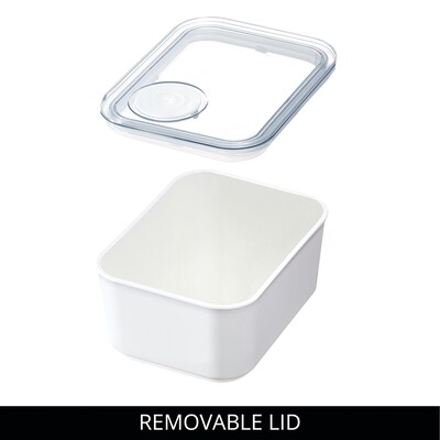 iDESIGN Polypropylene Containers, White/Clear, 2/Pack (28208M2)