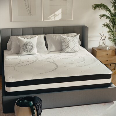 Flash Furniture Capri Comfortable Sleep 12" Hybrid Pocket Spring Mattress, King (CLE230PRK)