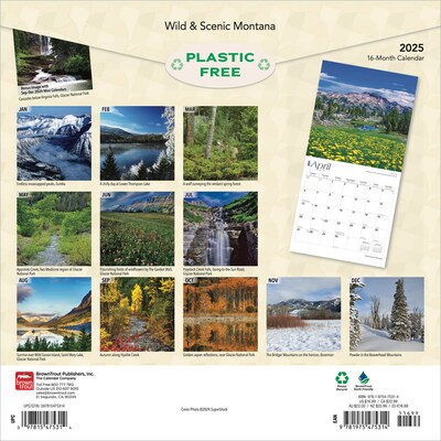 2025 BrownTrout Montana Wild & Scenic 12 x 12 Monthly  Wall Calendar (9781975475314)
