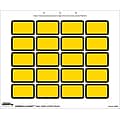 Tabbies Exhibits-U-Create Labels, Blank, 1 X 1 5/8, Yellow, 240/Pack (48092)