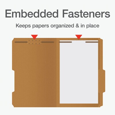 Pendaflex Heavy Duty File Folder, 1-Tab, Legal Size, Brown Kraft, 50/Box (1007044)