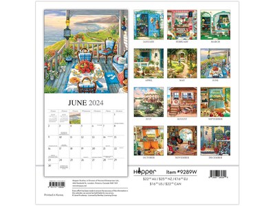 2024 BrownTrout Home Sweet Home 12" x 12" Monthly Wall Calendar (9781773728049)