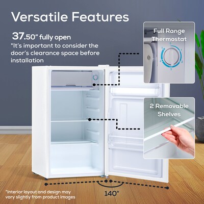 Igloo Refrigerator with Freezer, 3.2 Cu. Ft., White (IRF32WH6A)