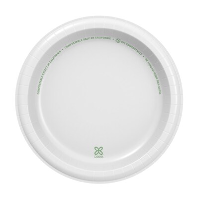 Dixie Basic 8.5" Paper Plates, White, 125/Pack (DIX-DBP09W)