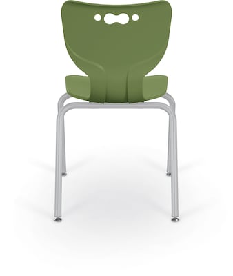MooreCo 18" Hierarchy Student Chair with 4 Legs, Moss/Platinum Base (703673562645)