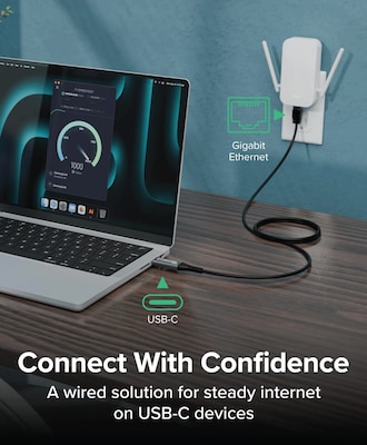 Plugable 1000Mbps USB-C Adapter (USBC-E1000-2M)