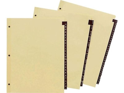 Staples Numeric Leather Dividers, 31-Tab Set, Black, Durable Pre-Printed Index Tabs for Binders, Professional Filing System