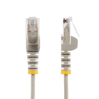 StarTech Slim 15 CAT6 Ethernet Cable, 28AWG, Gray (N6PAT15GRS)