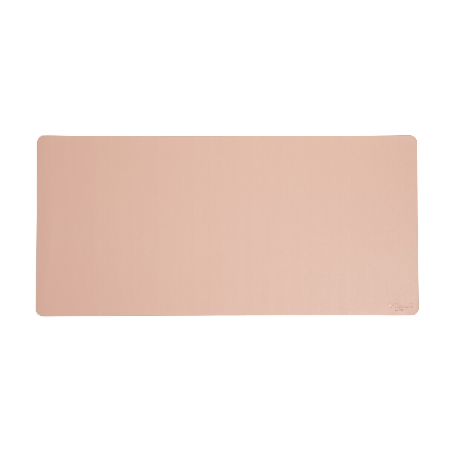 Smead Large Vegan Leather Anti-Slip Desk Pad, 36 x 17, Light Pink (SMD64829)