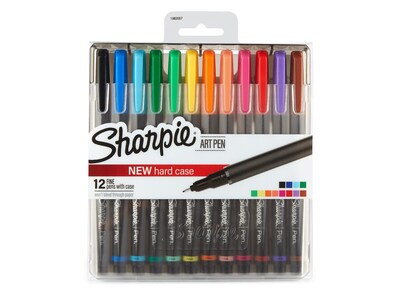 Sharpie Art Felt Pens, Fine Point, Assorted Ink, Dozen (1982057)