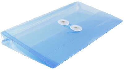 JAM Paper Premium Expanding Wallet with Button & String Closure, Other, Blue, 3/Pack (921B1bux3)
