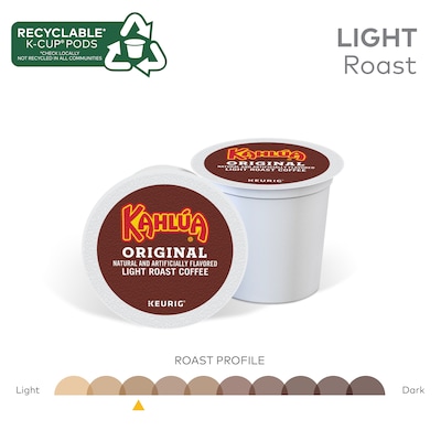 Kahlua Original Coffee, Keurig K-Cup Pod, Light Roast, 96/Carton (PB4141CT)