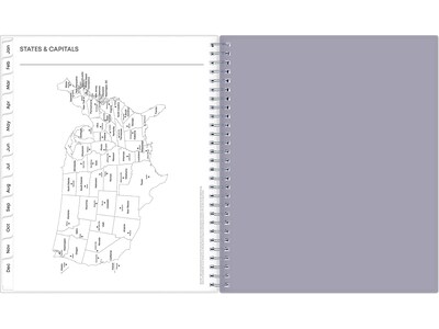 2025 Blue Sky Rue Du Flore 8" x 10" Monthly Planner, Plastic Cover, Green/Gray (101605-25)