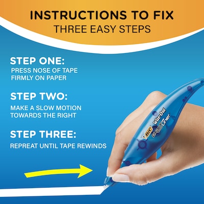 BIC Wite-Out Exact Liner Correction Tape, White (50743/WOELP11)