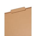 Smead File Folders, Reinforced 2/5-Cut Tab Right Of Center, Guide Height, Letter Size, Kraft, 100/Bo