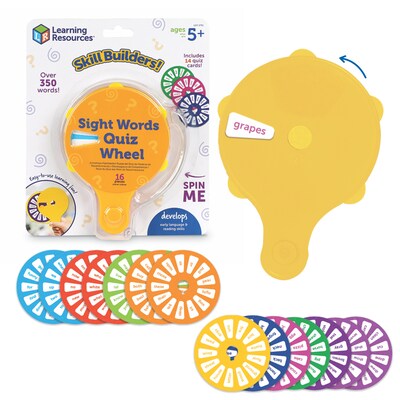 Learning Resources Skill Builders! Sight Words Quiz Wheel, 16/Pack (LER3791)