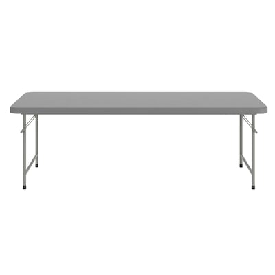 Flash Furniture Paige Rectangular Kid's Folding Table, 59" x 29", Granite Gray (RB3060KIDGY)