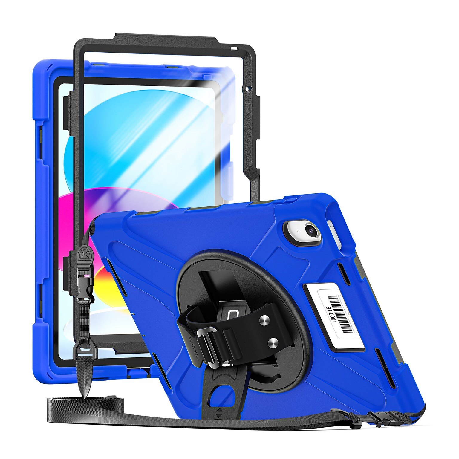 CODi Rugged iPad 11 (A16/11th Gen) & iPad 10.9 (10th Gen) Case with Integrated Screen Protector, Blue (C30705069ISBL)