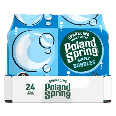 Poland Spring Simply Bubbles Sparkling Water, 16.9 oz., 24/Carton (12349574)