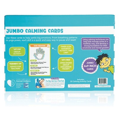 Open the Joy Jumbo Classroom Calming Flash Cards, 30 Cards/Pack (LR4758)