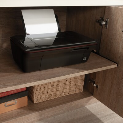 Sauder Dixon City 30"H Storage Credenza with 2 Shelves, Brushed Oak (432894)